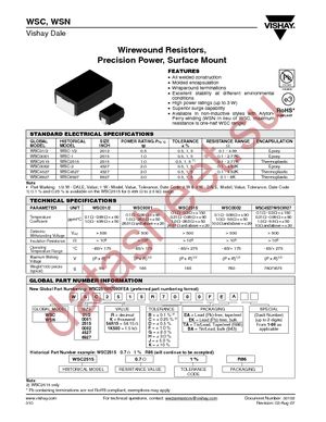 WSC251510R00FEK datasheet  